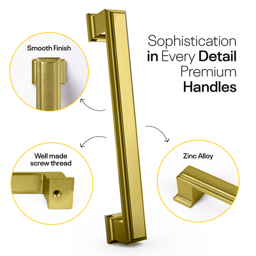 Golden Bar Handles Square - 5 Inch FIGO