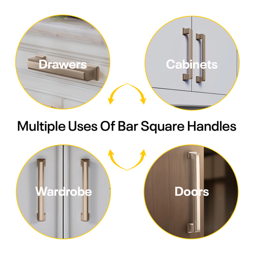Bronze Bar Handles Square - 5 Inch FIGO