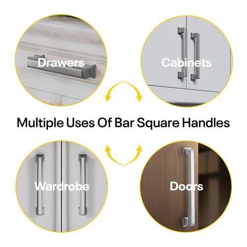 Silver Bar Handles Square FIGO