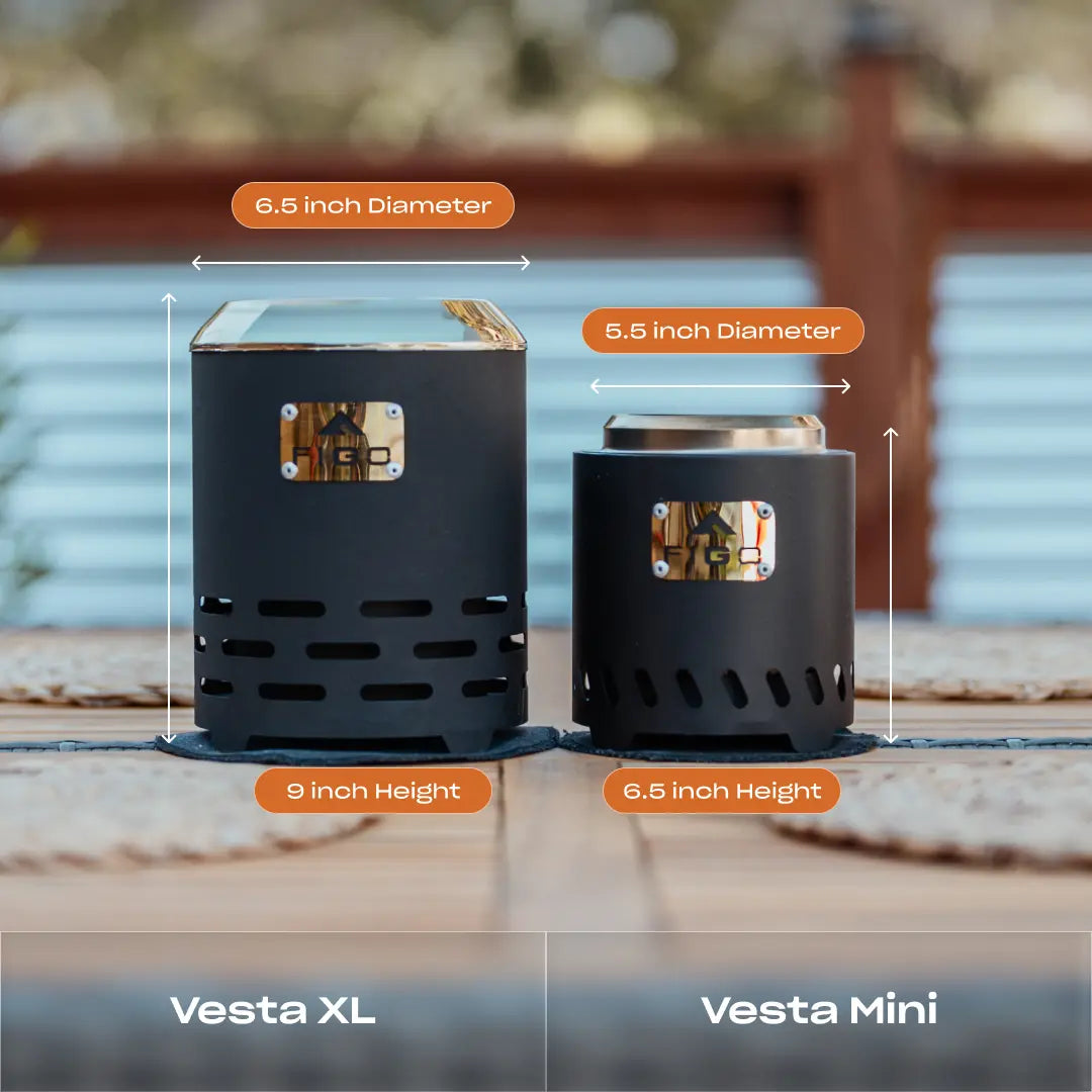 VESTA® Mini - 6.5” Cast Iron Smokeless Tabletop Fire Pit FIGO Home