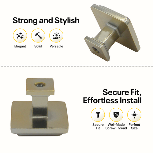 Golden Single Knob Square Handles FIGO Home