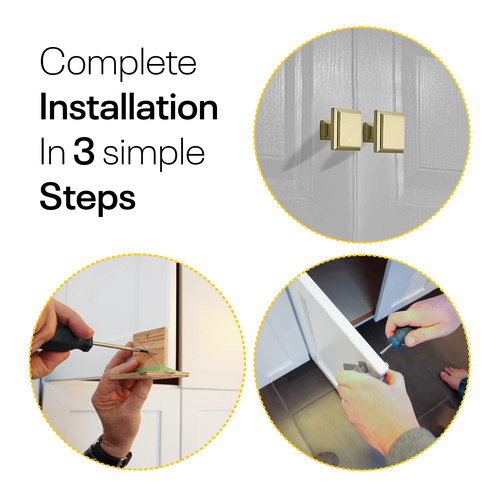 Golden Single Knob Square Handles FIGO Home
