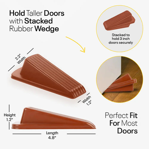 Brown Rubber Wedge Door Stopper FIGO