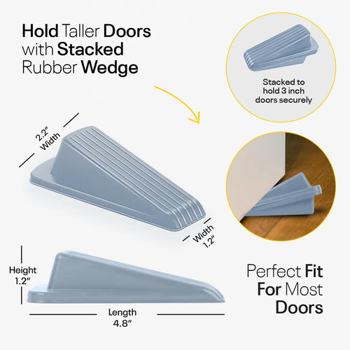 Grey Rubber Wedge Door Stopper FIGO