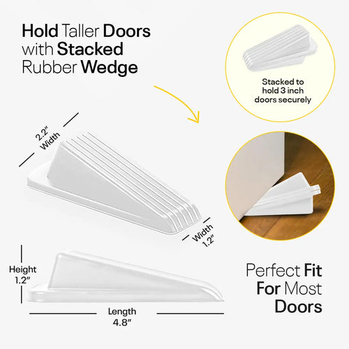 White Rubber Wedge Door Stopper FIGO