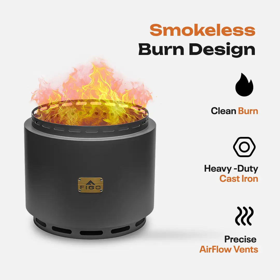 GOLDEN BREATH® - 18" Outdoor Smokeless Fire Pit FIGO